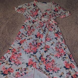 Floral wrap dress